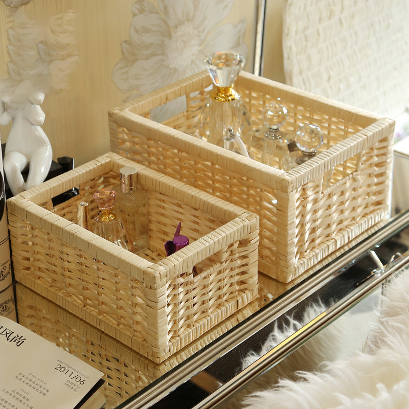 Storage Basket with Decorative Strawberry Fabric | Thrascher