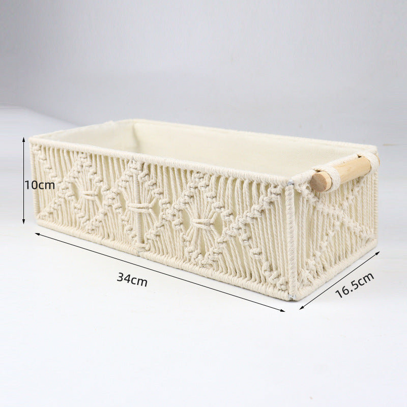 Storage Basket with Macrame Pattern | Thrascher