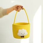 Storage Basket with Playful Cloud Motif | Thrascher