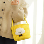 Storage Basket with Playful Cloud Motif | Thrascher