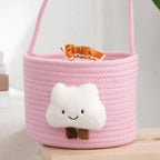 Storage Basket with Playful Cloud Motif | Thrascher