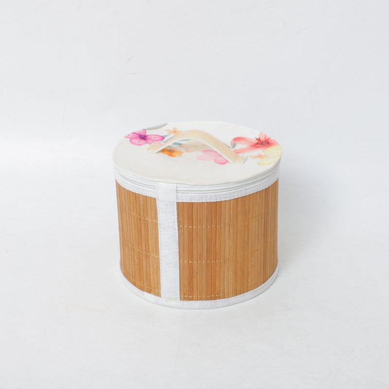 Storage Basket with Zipper and Floral Design | Thrascher