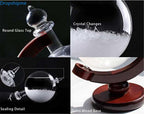 Storm Glass Weather Forecasting Crystal Barometer with Wooden Base, view 6
