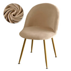 Stretch Velvet Low-Back Chair Covers for Dining and Vanity Chairs, view 11