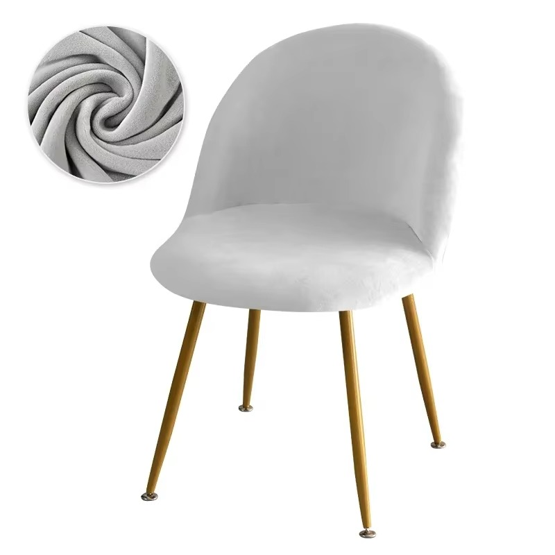 Stretch Velvet Low-Back Chair Covers for Dining and Vanity Chairs, view 13