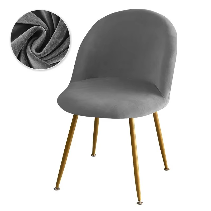 Stretch Velvet Low-Back Chair Covers for Dining and Vanity Chairs, view 14