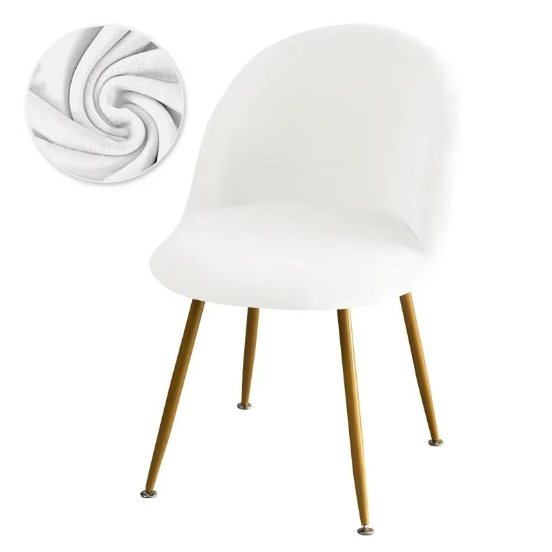 Stretch Velvet Low-Back Chair Covers for Dining and Vanity Chairs, view 16