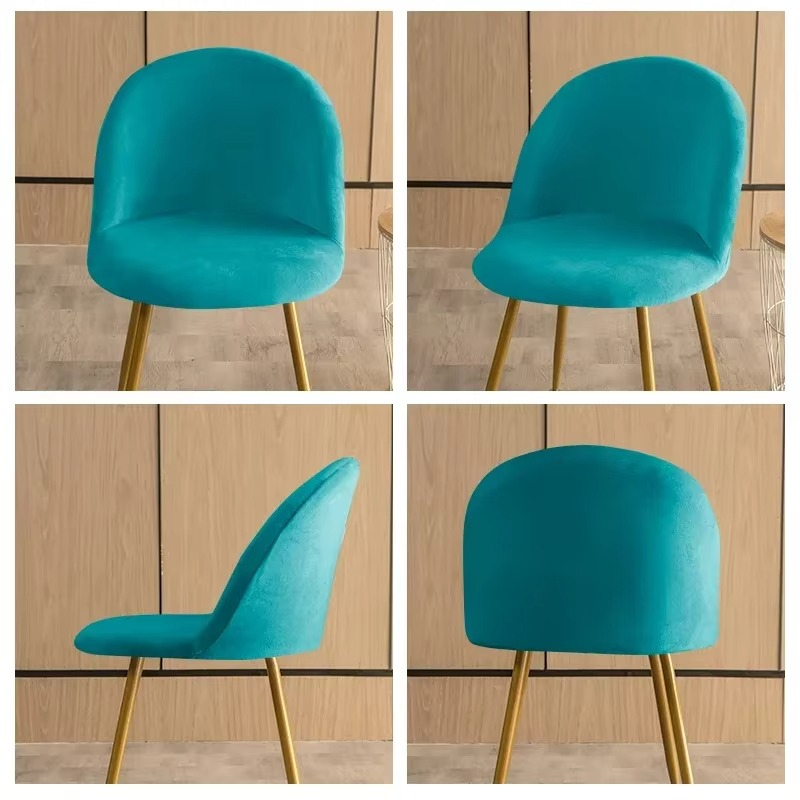 Stretch Velvet Low-Back Chair Covers for Dining and Vanity Chairs, view 5