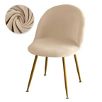 Stretch Velvet Low-Back Chair Covers for Dining and Vanity Chairs, view 9
