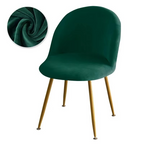 Stretch Velvet Low-Back Chair Covers for Dining and Vanity Chairs