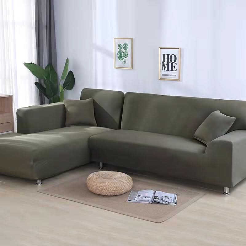 Stretch Velvet Sofa Cover, 92% Polyester, 8% Spandex