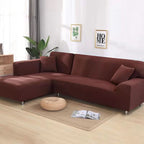 Stretch Velvet Sofa Cover, 92% Polyester, 8% Spandex
