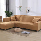 Stretch Velvet Sofa Cover, 92% Polyester, 8% Spandex
