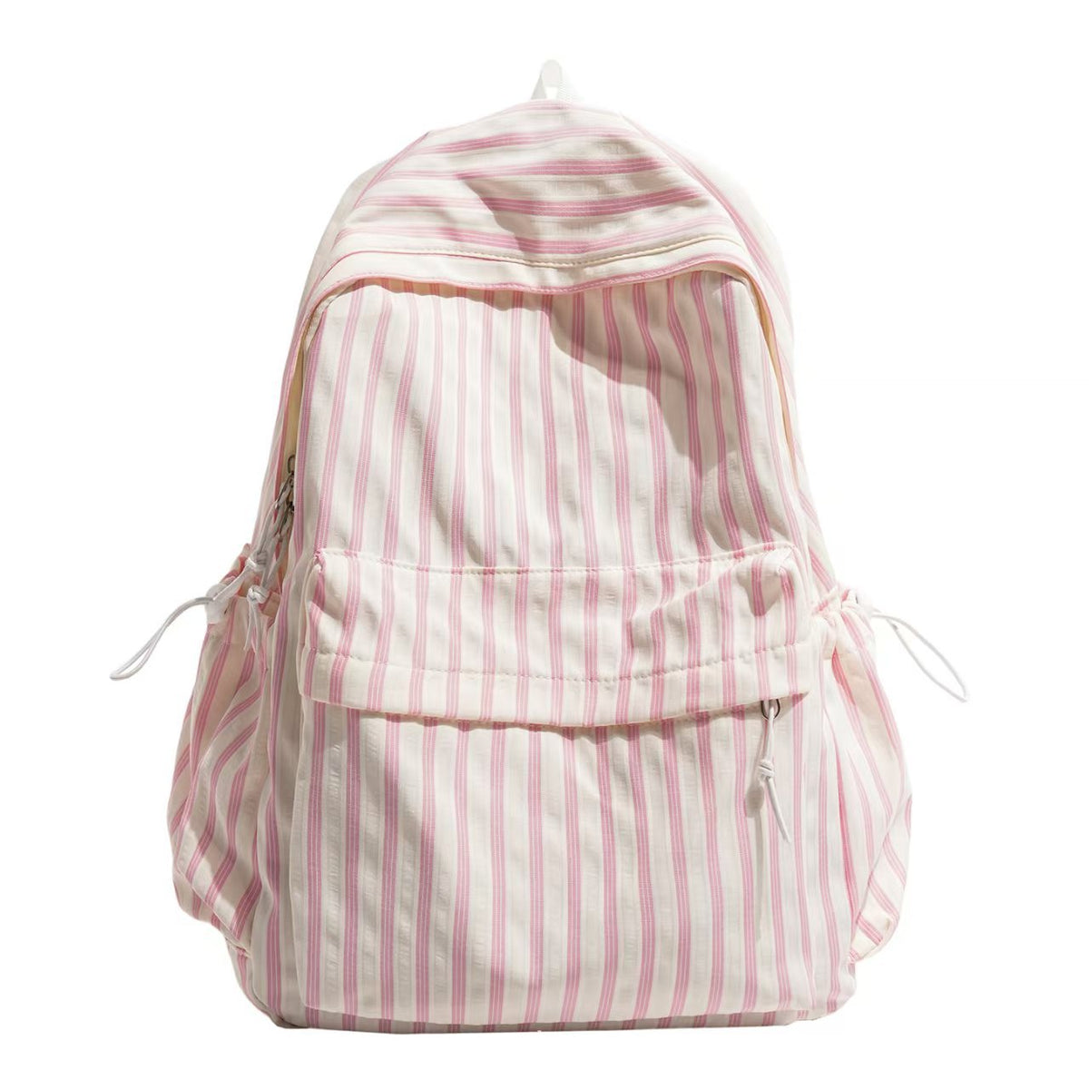 Striped Casual Daypack with Front Zip Pocket and Padded Straps, view 3