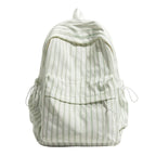 Striped Casual Daypack with Front Zip Pocket and Padded Straps, view 4
