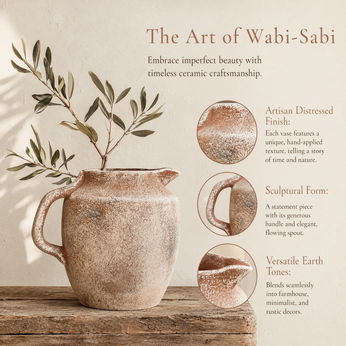 Stylish Ceramic Jug | Thrascher