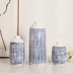 Stylish Ceramic Vase Yellow Blue | Thrascher