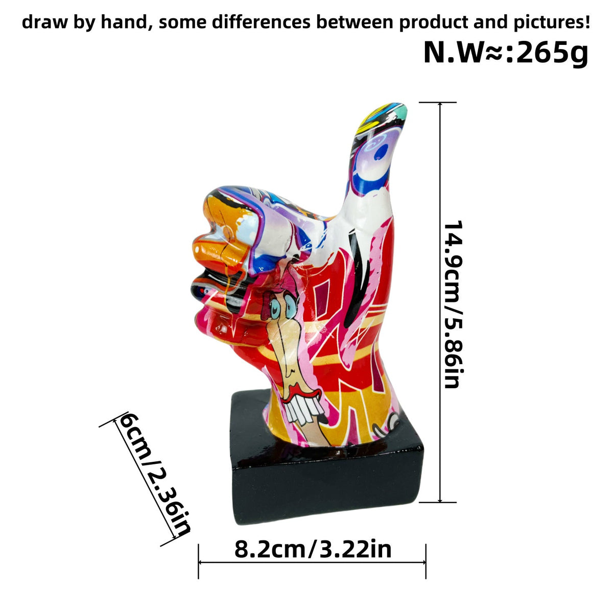 Stylish Hand Sculptures with Colorful Design | Thrascher