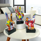Stylish Hand Sculptures with Colorful Design | Thrascher