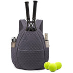 Stylish Quilted Tennis Backpack with Padded Adjustable Straps, view 10