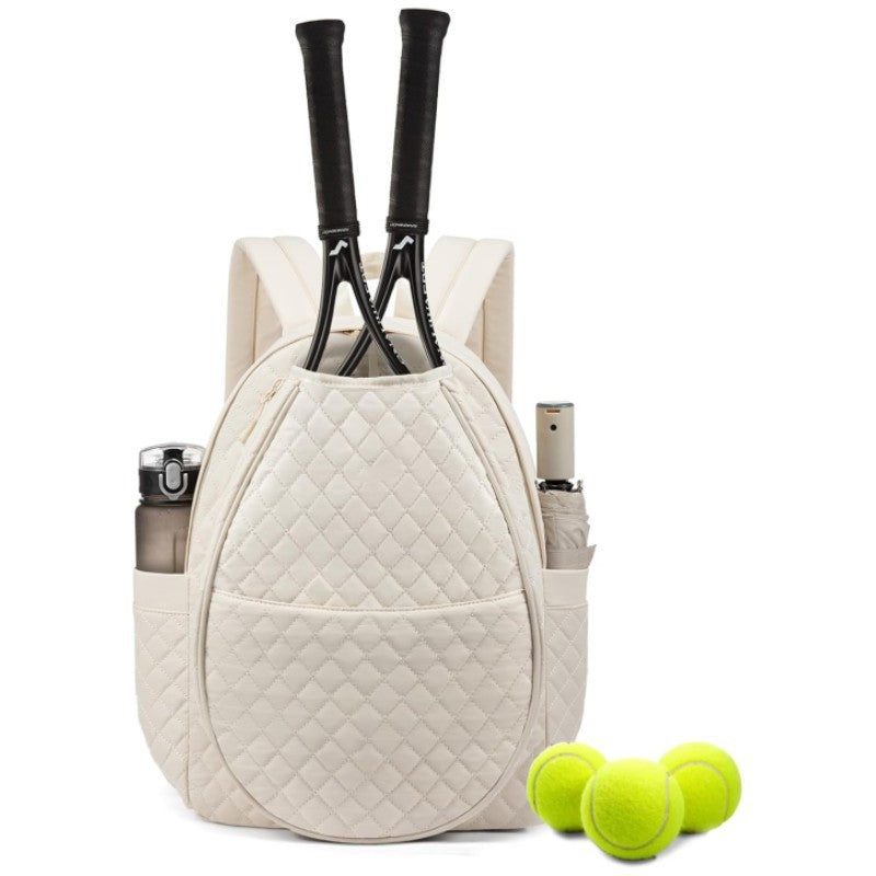 Stylish Quilted Tennis Backpack with Padded Adjustable Straps, view 11