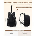Stylish Quilted Tennis Backpack with Padded Adjustable Straps, view 8