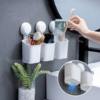 Suction-Cup Toothbrush Holder, White Plastic, 5 kg Capacity, view 10