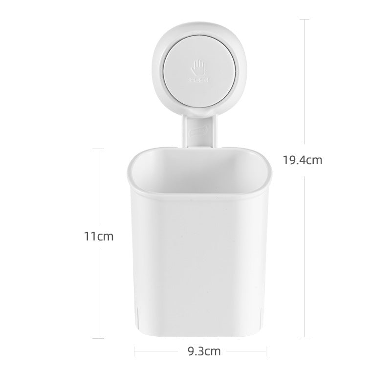 Suction-Cup Toothbrush Holder, White Plastic, 5 kg Capacity, view 12