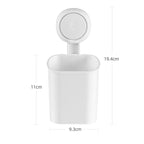 Suction-Cup Toothbrush Holder, White Plastic, 5 kg Capacity, view 12