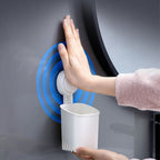 Suction-Cup Toothbrush Holder, White Plastic, 5 kg Capacity, view 3