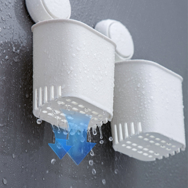 Suction-Cup Toothbrush Holder, White Plastic, 5 kg Capacity, view 6