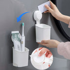 Suction-Cup Toothbrush Holder, White Plastic, 5 kg Capacity, view 7
