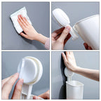 Suction-Cup Toothbrush Holder, White Plastic, 5 kg Capacity, view 8