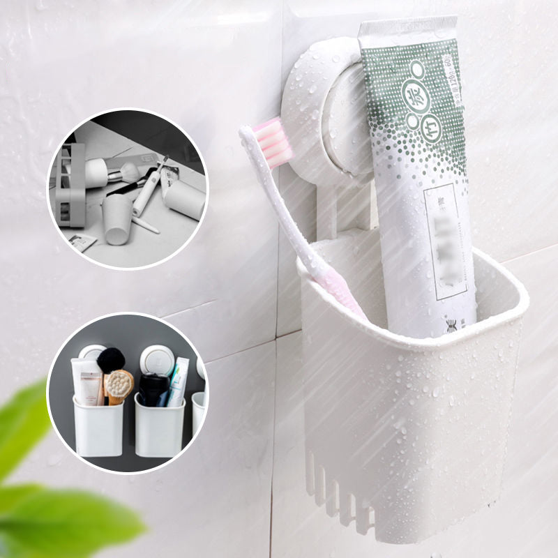 Suction-Cup Toothbrush Holder, White Plastic, 5 kg Capacity, view 9