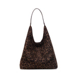 Suede Leopard Print Hobo Bag with Long Shoulder Strap for Daily Essentials, view 8
