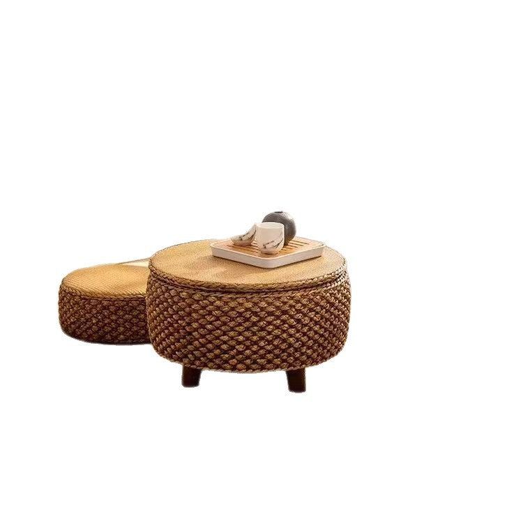 Tabletop Stool Woven Natural Fiber Wood | Thrascher