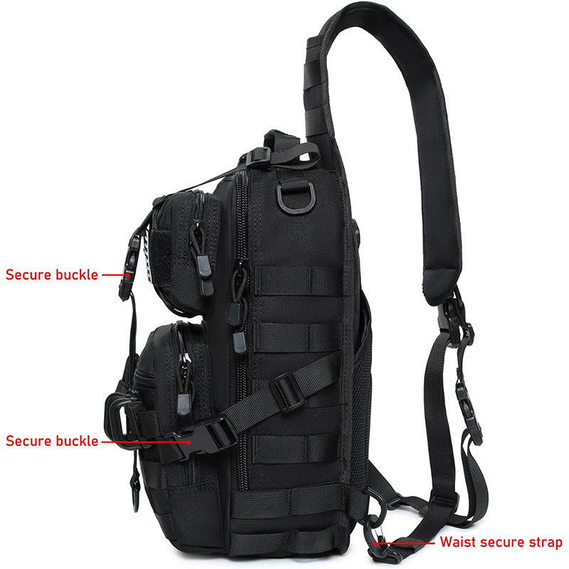 Tactical Shoulder Messenger Backpack with Modular MOLLE System, view 2