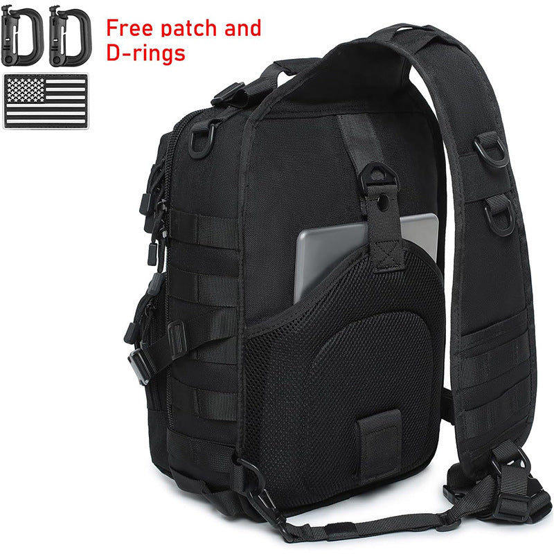 Tactical Shoulder Messenger Backpack with Modular MOLLE System, view 3