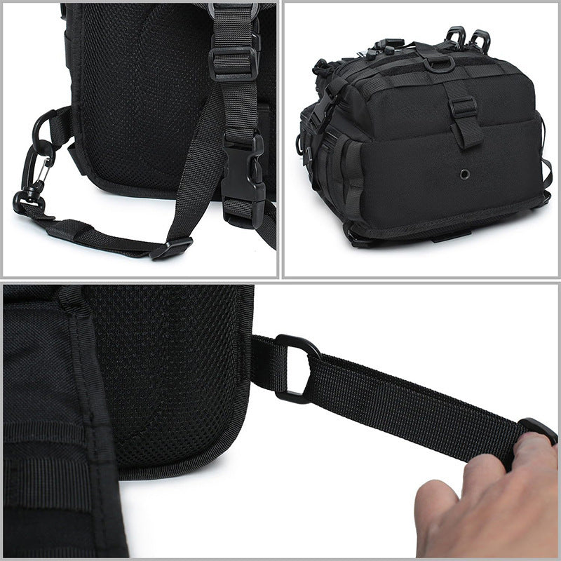 Tactical Shoulder Messenger Backpack with Modular MOLLE System, view 4
