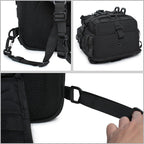 Tactical Shoulder Messenger Backpack with Modular MOLLE System, view 4