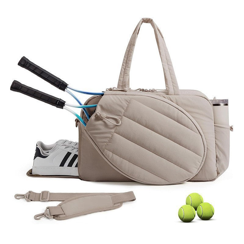 Tennis Gear Tote with Padded Racket Compartment, Adjustable Straps