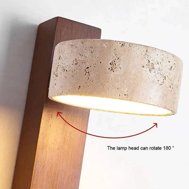 Thistledale Travertine Wall Lamp