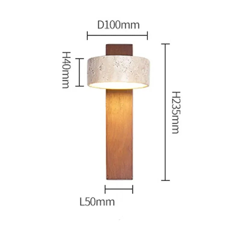 Thistledale Travertine Wall Lamp