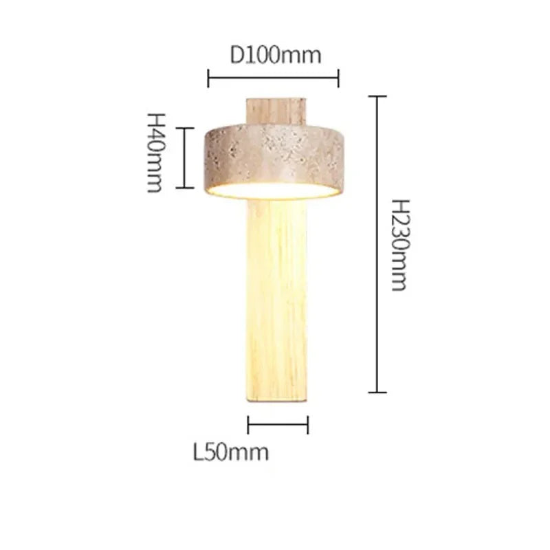 Thistledale Travertine Wall Lamp
