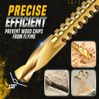 Titanium-Coated High-Speed Steel Serrated Drill Bits, 6 Pieces, view 2