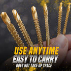 Titanium-Coated High-Speed Steel Serrated Drill Bits, 6 Pieces, view 8