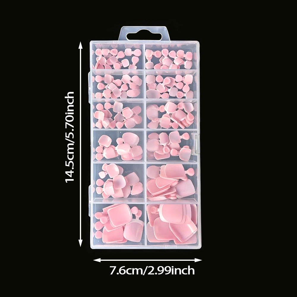 Toenail French Tip Nail Art Kit with Soft Gel Tips and Storage Case, view 4
