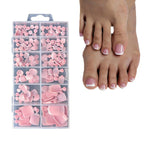 Toenail French Tip Nail Art Kit with Soft Gel Tips and Storage Case, view 5