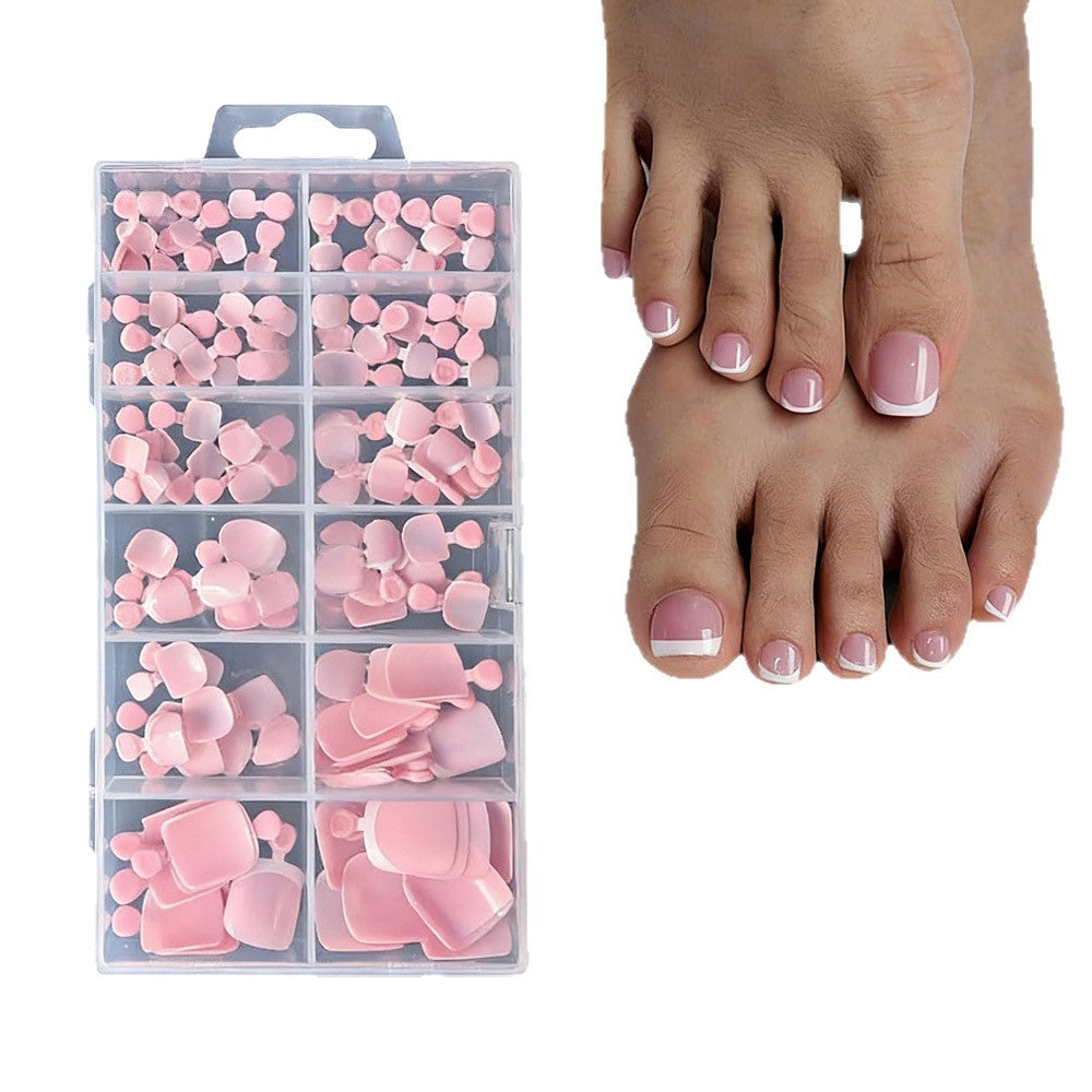 Toenail French Tip Nail Art Kit with Soft Gel Tips and Storage Case, view 5