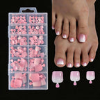Toenail French Tip Nail Art Kit with Soft Gel Tips and Storage Case, view 7